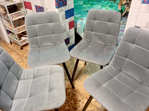 Стул на металлокаркасе Чилли горчичный / черный фото покупателя 507