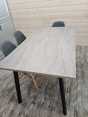 Стол Тринити Лофт 120 32 мм дуб галифакс табако / черный матовый фото покупателя 700