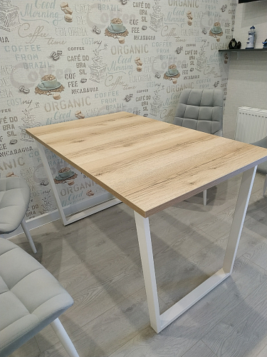 Деревянный стол Барон О 200 х 90 белая пленка шагрень / белый фото покупателя 28