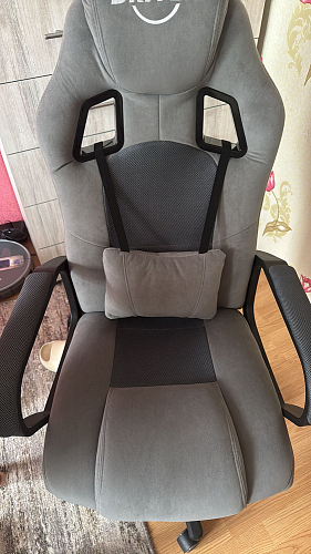 Компьютерное кресло Driver/Драйвер кожзам черный / серый фото покупателя 12