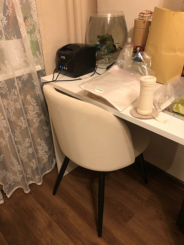 Стул на металлокаркасе Gabi dark beige / black / silver фото покупателя 785