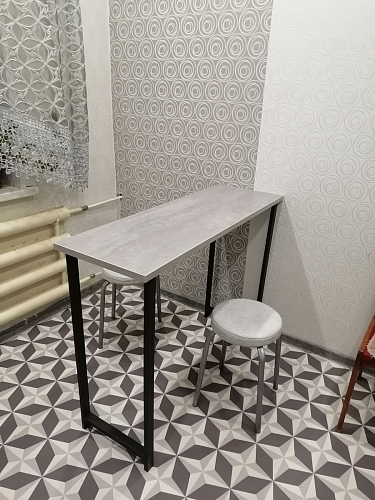 Барная стойка Дилан Лофт 120х60х110 бетон фото покупателя 92