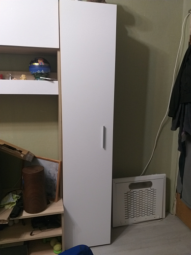 Шкаф-пенал Альба дуб золотой (craft) / белый премиум фото покупателя 2