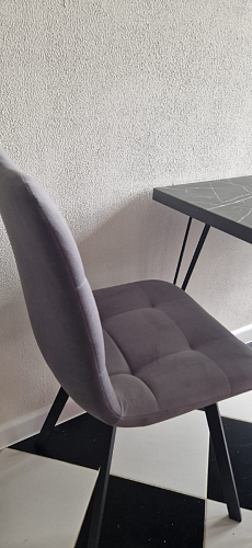 Стул на металлокаркасе Чилли К кирпичный / черный фото покупателя 657