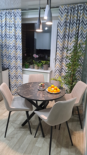 Стул на металлокаркасе Седа К латте / черный фото покупателя 278