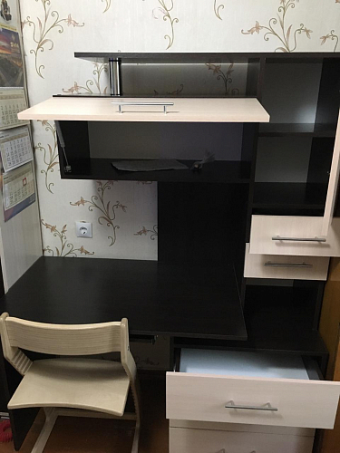 Стол компьютерный Джаз-17 белый правый фото покупателя 70