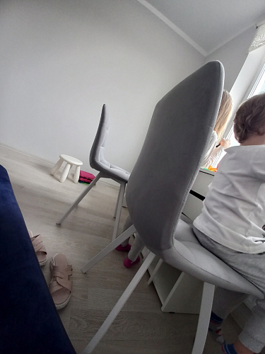 Стул на металлокаркасе Чилли бежевый / белый каркас фото покупателя 1431