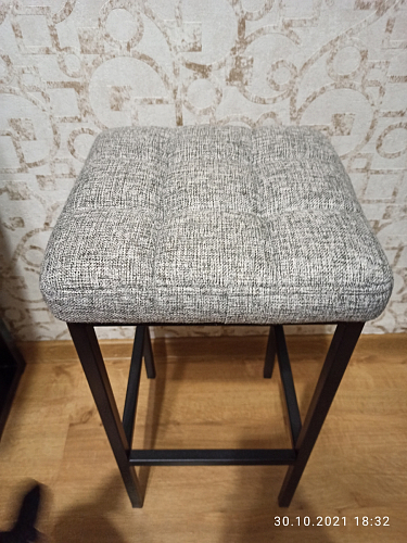 Барный стул Лофт микровелюр катания блэк / черный матовый фото покупателя 189