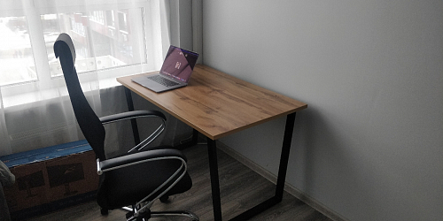 Стол Лота Лофт 140 25 мм черный матовый / бетон фото покупателя 137