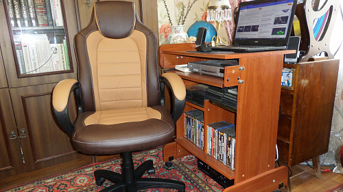 Компьютерное кресло Kadis коричневое / бежевое фото покупателя 73