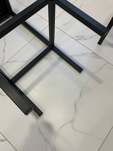 Барный стул Лофт кожзам темно-серый / черный матовый фото покупателя 202