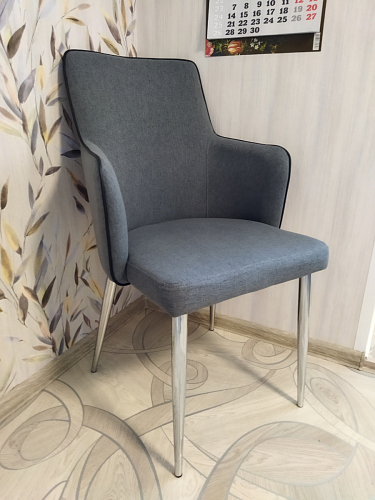 Стул на металлокаркасе Benza dark blue / black / gold фото покупателя 6