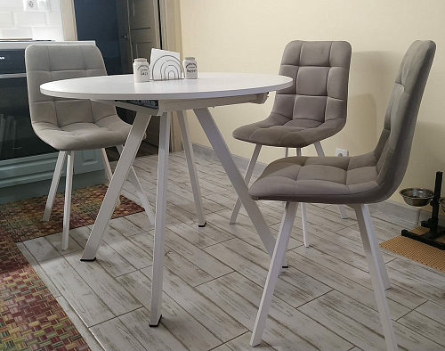 Стул на металлокаркасе Чилли К темно-серый (velutto 32) / черный фото покупателя 706