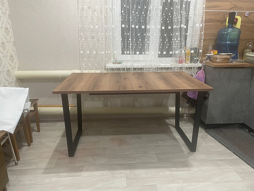 Деревянный стол Лота Лофт 120х75 белый матовый / дуб крафт золотой фото покупателя 782