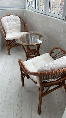 Кофейный комплект из ротанга New Bogota/Нью Богота коричневый кокос фото покупателя 10