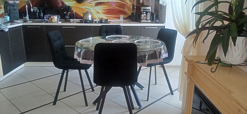 Стул на металлокаркасе Чилли К темно-серый (velutto 32) / черный фото покупателя 337