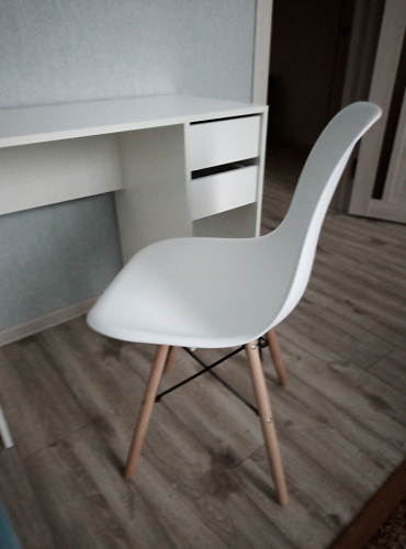 Пластиковый стул Eames PC-015 серо-голубой / дерево фото покупателя 88