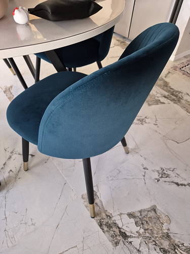 Стул на металлокаркасе Gabi dark beige / black / silver фото покупателя 614