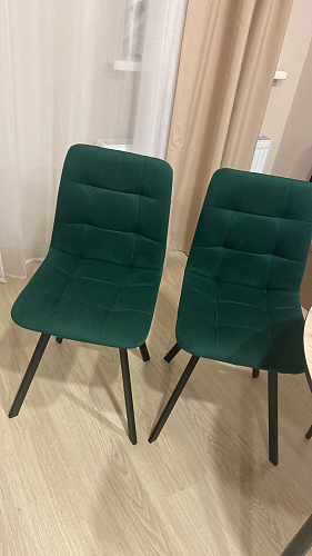 Стул на металлокаркасе Чилли зеленый / черный фото покупателя 1375