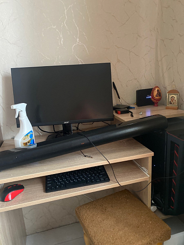 Стол компьютерный Джаз-24 правый белый фото покупателя 99