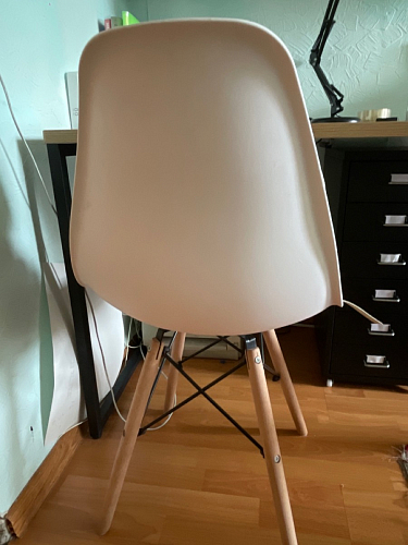Пластиковый стул Eames PC-015 серо-голубой / дерево фото покупателя 205