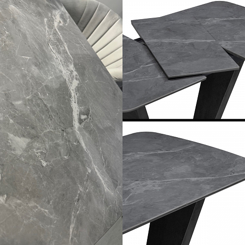 Стол на тумбе Петир 120(160)х80х75 серый / орех кантри фото покупателя 13