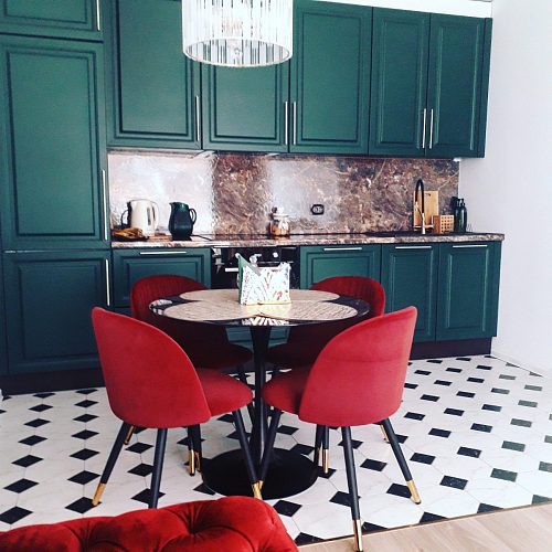 Стул на металлокаркасе Gabi green / black / silver фото покупателя 27