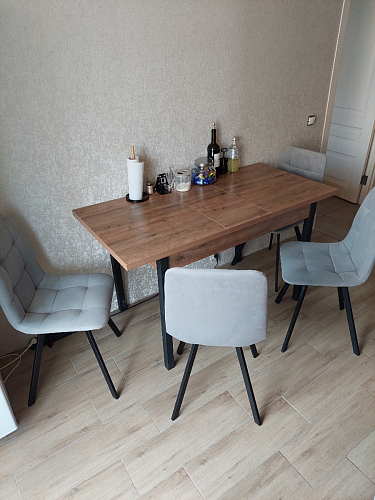 Стул на металлокаркасе Чилли К кирпичный / черный фото покупателя 72