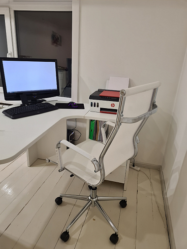 Компьютерное кресло Reus черная сетка / хром фото покупателя 1