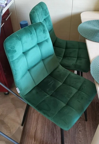 Стул на металлокаркасе Чилли зеленый / черный фото покупателя 880