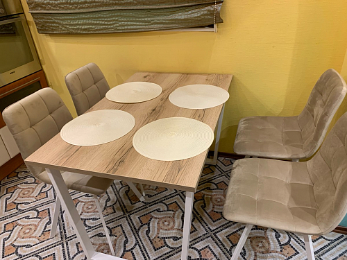 Стол Лота Лофт 120 32 мм бетон / черный матовый фото покупателя 89