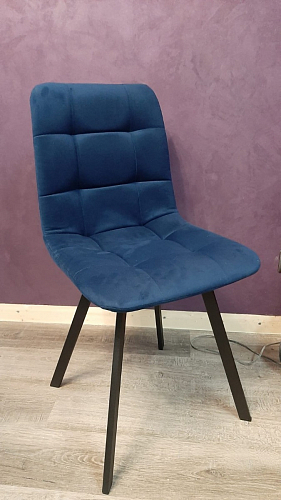 Стул на металлокаркасе Чилли синяя ткань / белый фото покупателя 164