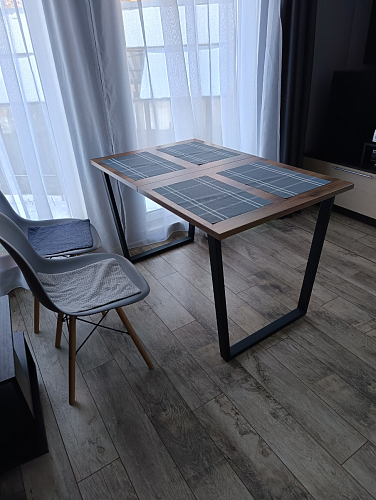 Стол раскладной Лота Лофт 120 25 мм юта / черный матовый фото покупателя 735