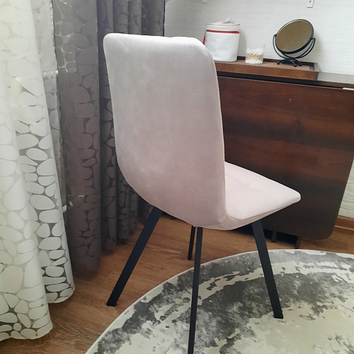 Стул на металлокаркасе Чилли синяя ткань / белый фото покупателя 1379