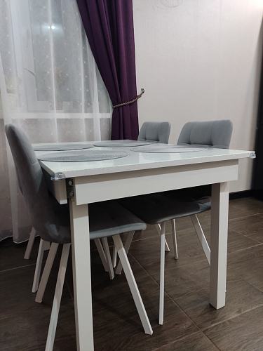 Стул на металлокаркасе Чилли бежевый / белый каркас фото покупателя 900