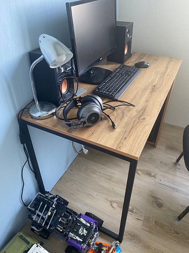 Письменный стол Фред Лофт черный матовый / дуб делано темный фото покупателя 5