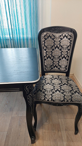 Стул Клето патина серебро / черный фото покупателя 2