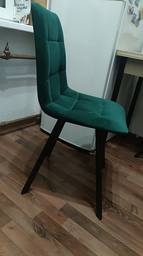 Стул на металлокаркасе Чилли черный / зеленый фото покупателя 1345