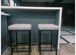 Барный стул Лофт кожзам темно-серый / черный матовый фото покупателя 28