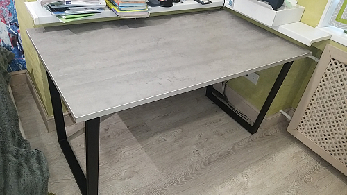 Деревянный стол Лота Лофт 140х80 черный матовый / бетон светлый фото покупателя 1027