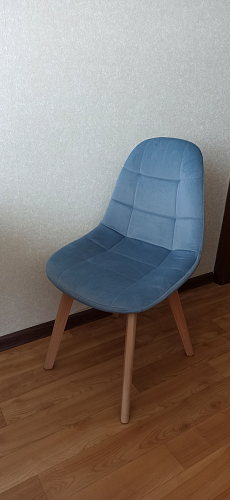 Деревянный стул Filip blue / wood фото покупателя 1