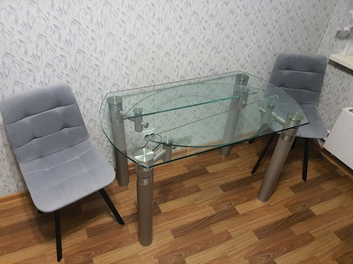 Стул на металлокаркасе Чилли К темно-серый (velutto 32) / черный фото покупателя 580