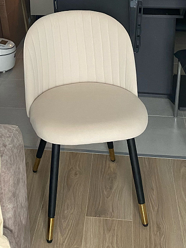 Стул на металлокаркасе Gabi 1 beige / black фото покупателя 854