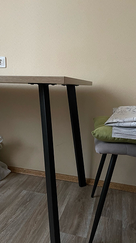 Стол Тринити Лофт 120 32 мм бетон / черный матовый фото покупателя 301