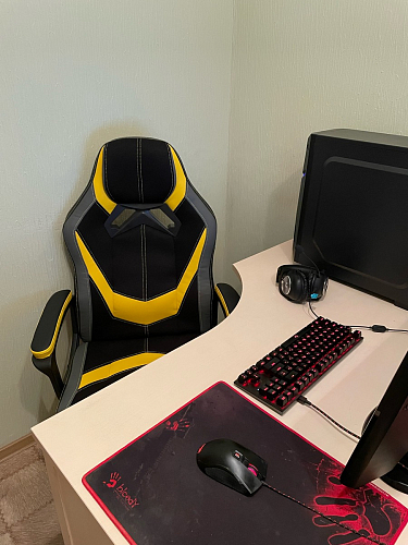 Компьютерное кресло Bens черное / серое / желтое фото покупателя 5