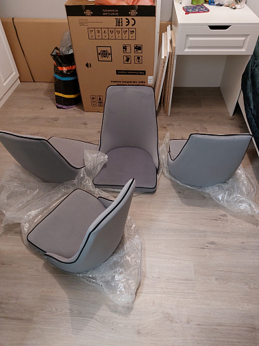 Стул на металлокаркасе Kora gray / black фото покупателя 465