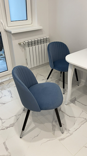 Стул на металлокаркасе Gabi 1 light purple / black / gold фото покупателя 96