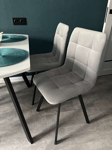 Стул на металлокаркасе Чилли К черный / зеленый фото покупателя 583