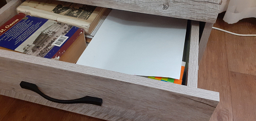 Компьютерный стол КСТ-109П правый дуб сонома / белый фото покупателя 80