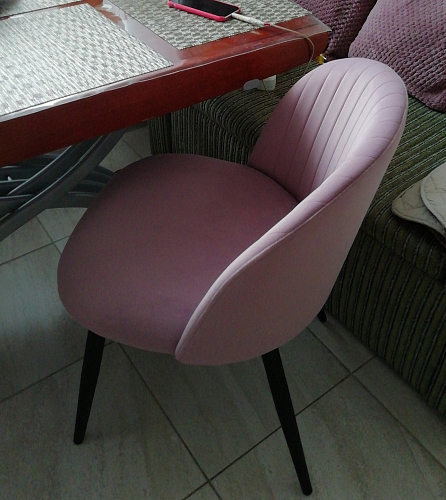 Стул на металлокаркасе Gabi 1 light purple / black фото покупателя 874